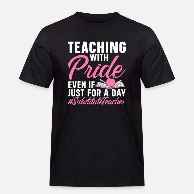 Coole Vertretungslehrer - Männer Workwear T-Shirt - Schwarz