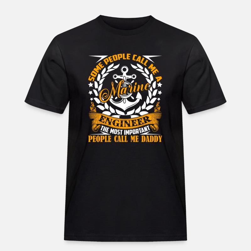 Marine Engineer Marine Engineer Daddy - Men's Workwear T-Shirt - black