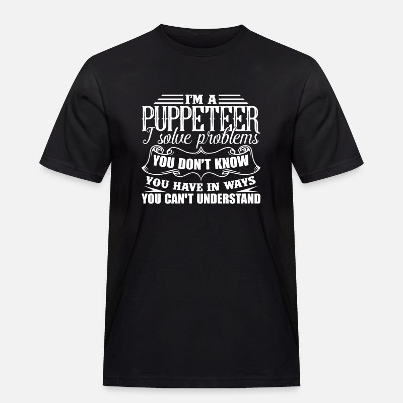 Puppeteer Solves Problems - Men's Workwear T-Shirt - black