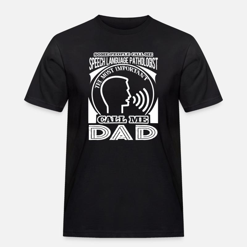 Speech Language Pathologist Dad - Men's Workwear T-Shirt - black