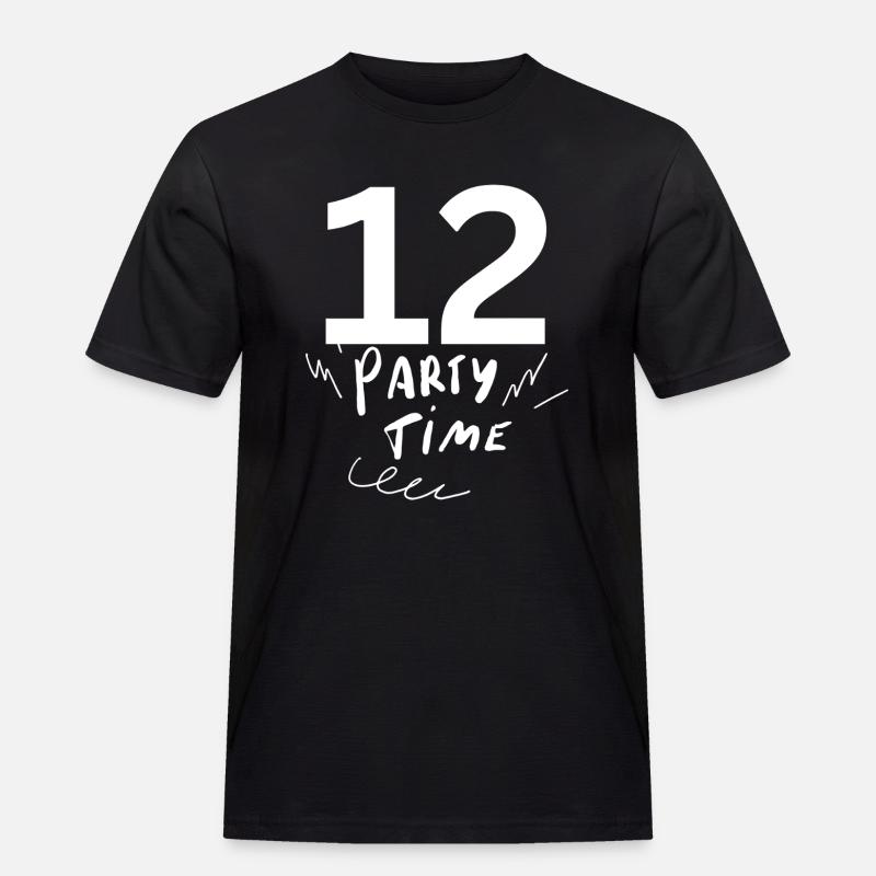 12 - Männer Workwear T-Shirt - Schwarz