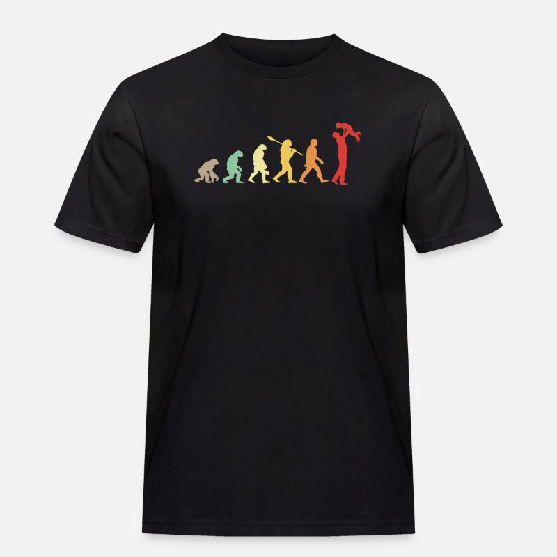 Darwin Evolution for Dads 👨 👧 👦 - Men's Workwear T-Shirt - black