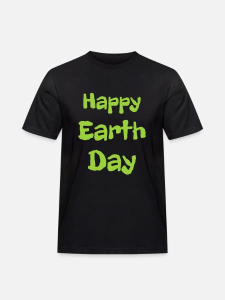 Happy Earth Day - Men's Workwear T-Shirt - black