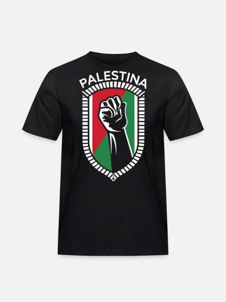 Palæstinensisk arv - stolt heroisk våbenskjold - Herre Workwear T-Shirt - sort