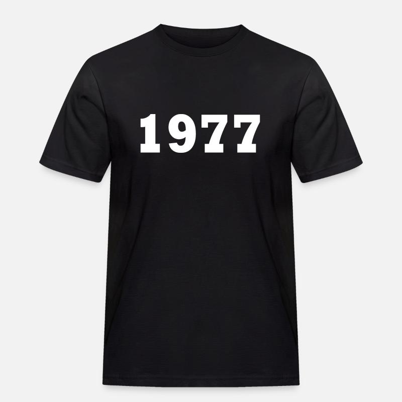 1977 - Männer Workwear T-Shirt - Schwarz