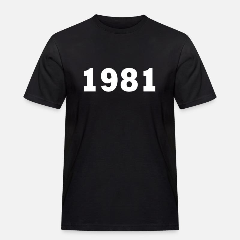 1981 - Männer Workwear T-Shirt - Schwarz