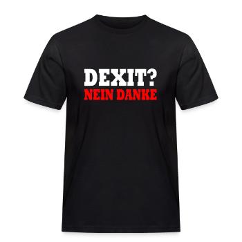Dexit non merci - T-shirt Workwear homme - noir - Devant - AI Model Male 178 light (178cm)