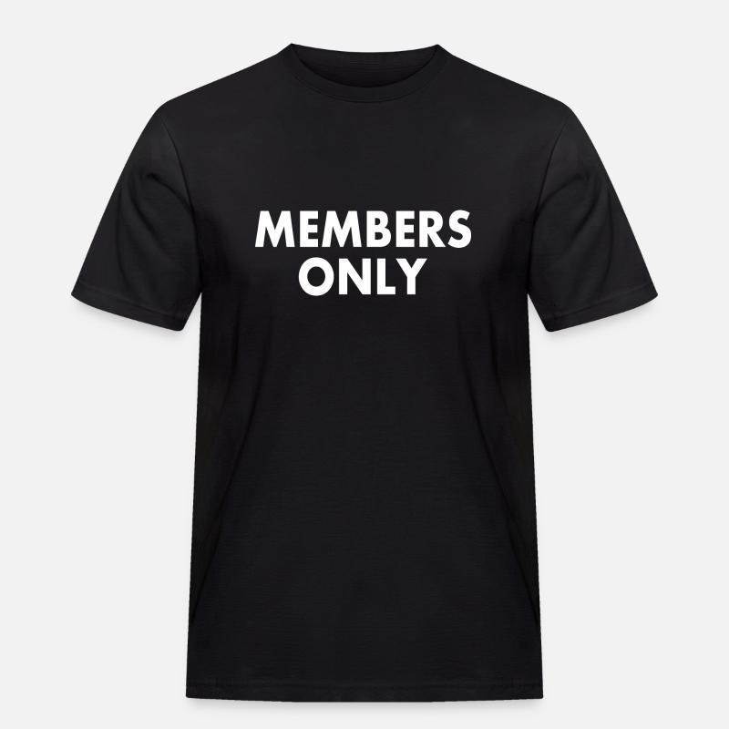 Members only - Männer Workwear T-Shirt - Schwarz