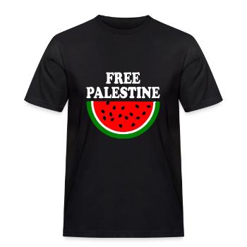 Free palestine - Männer Workwear T-Shirt - Schwarz - Vorne - AI Model Male 178 light (178cm)