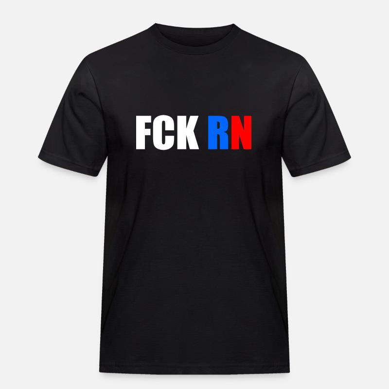 Fck rn - Männer Workwear T-Shirt - Schwarz