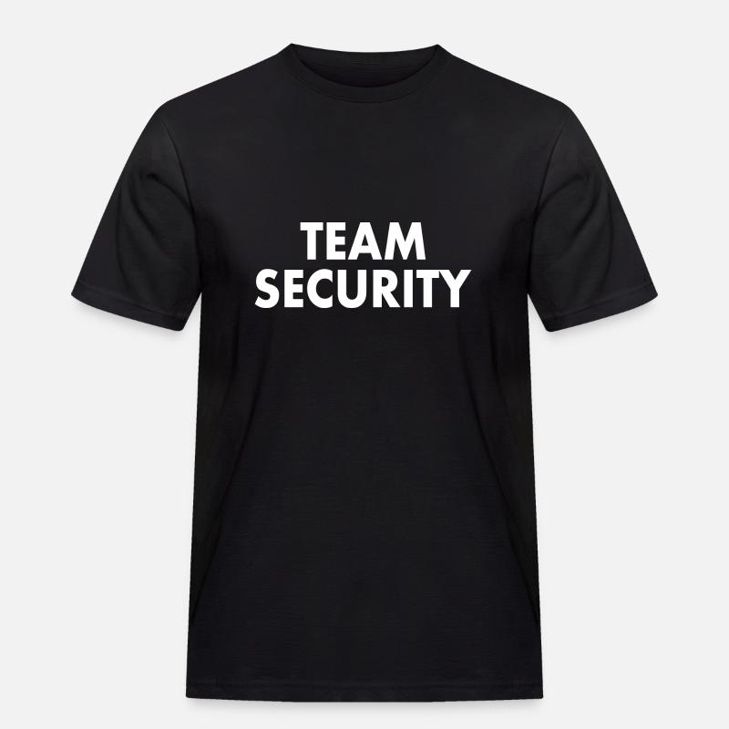 Team security - Männer Workwear T-Shirt - Schwarz