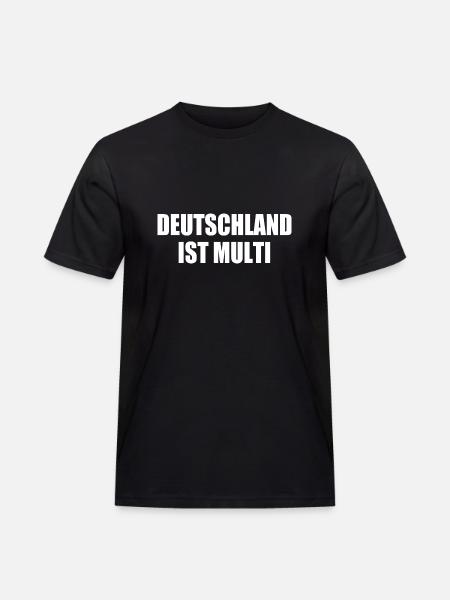 Deutschland ist multi - Männer Workwear T-Shirt - Schwarz