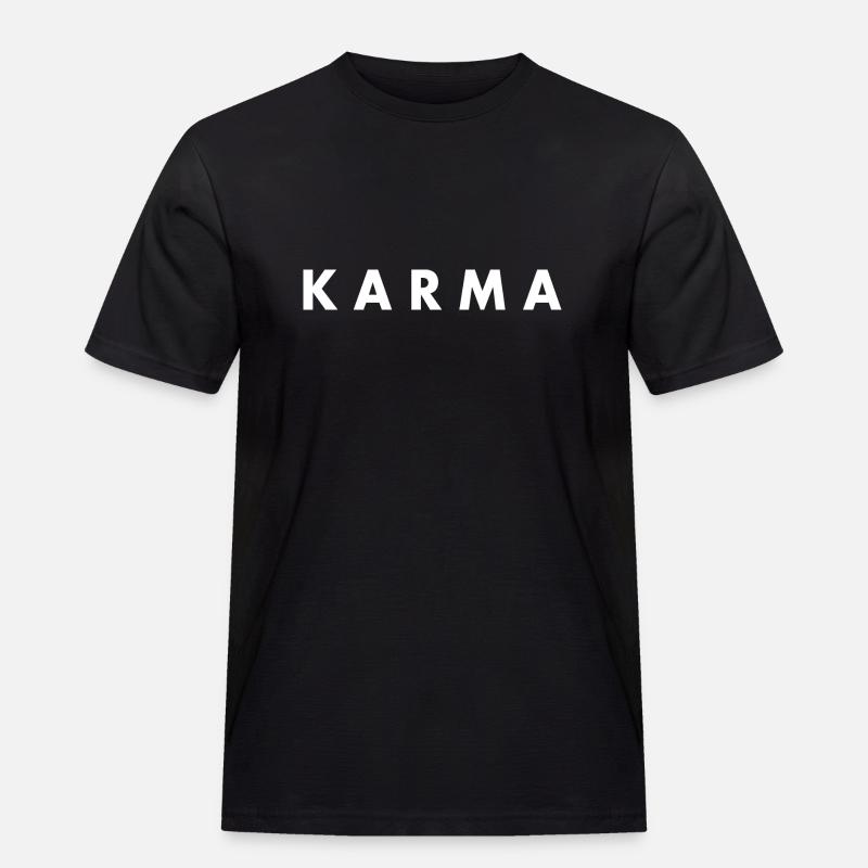 Karma - Männer Workwear T-Shirt - Schwarz