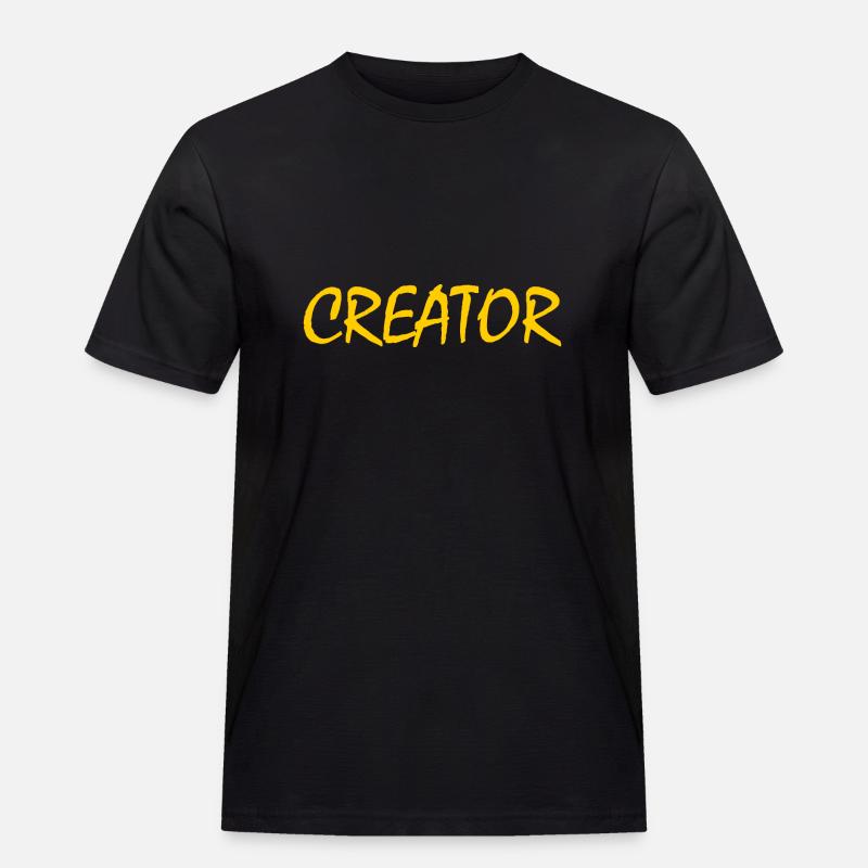 Creator - Männer Workwear T-Shirt - Schwarz