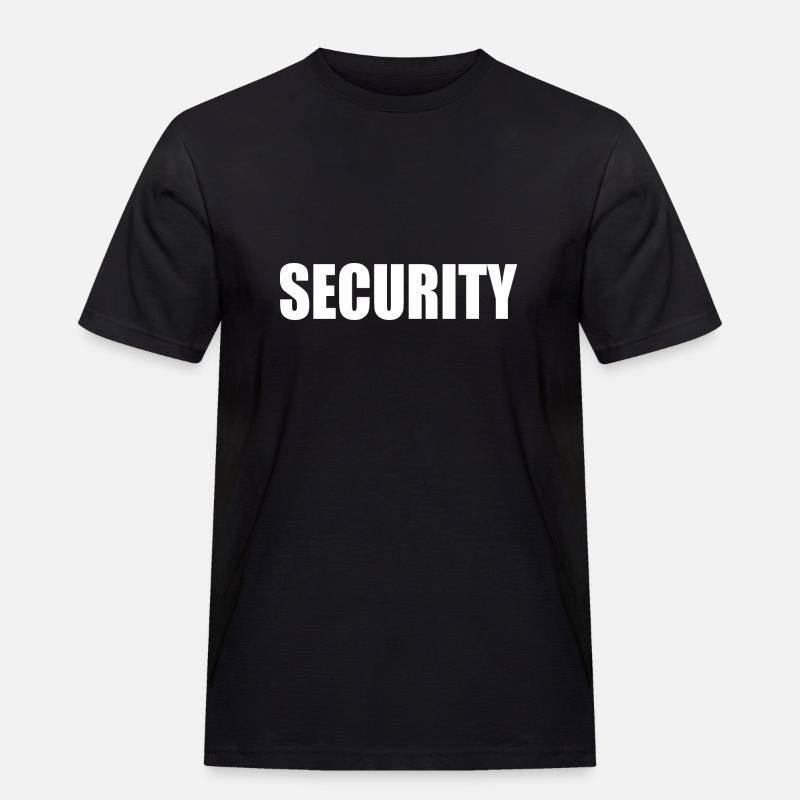 Security - Männer Workwear T-Shirt - Schwarz