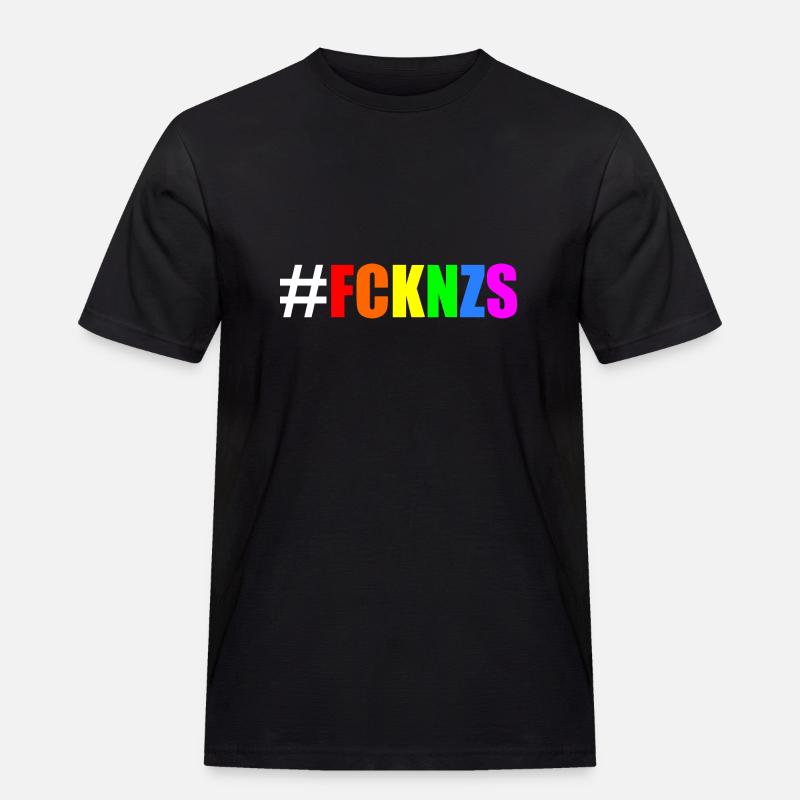 Fck nzs - Männer Workwear T-Shirt - Schwarz