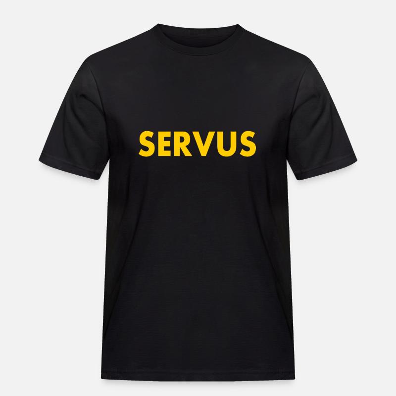 Servus - Männer Workwear T-Shirt - Schwarz