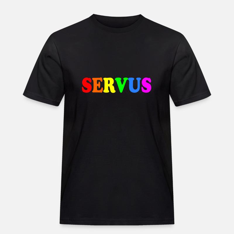 Servus - Männer Workwear T-Shirt - Schwarz