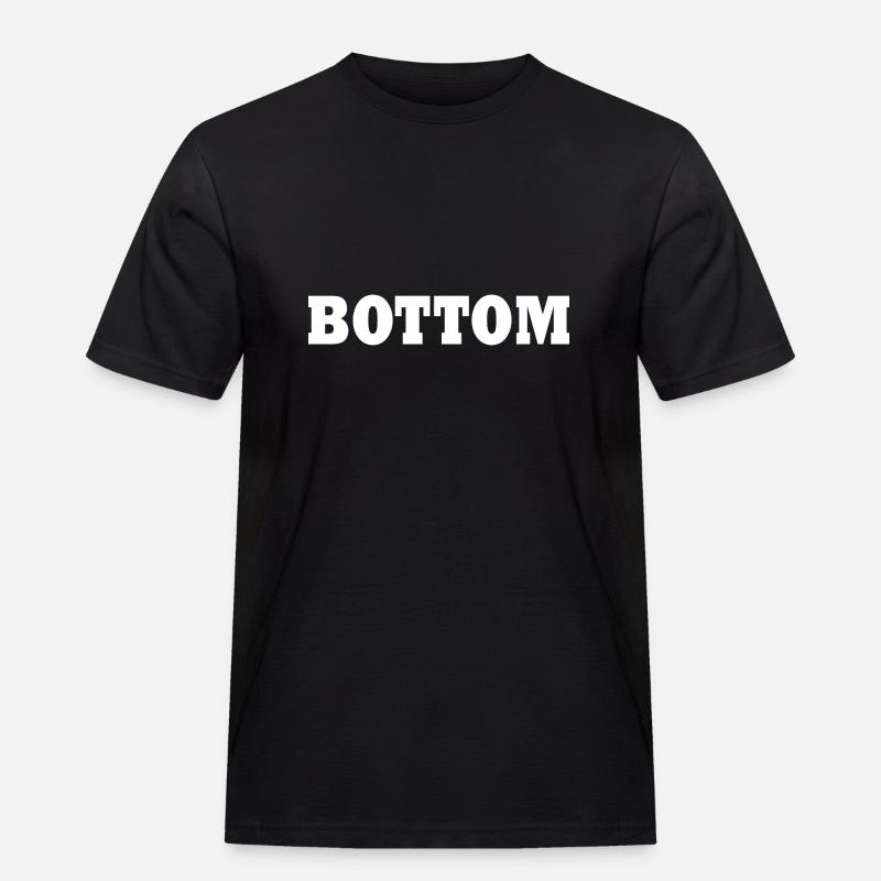 Bottom - Männer Workwear T-Shirt - Schwarz