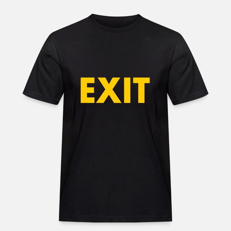 Exit - Männer Workwear T-Shirt - Schwarz