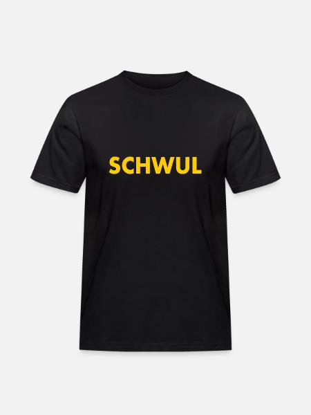 Schwul - Männer Workwear T-Shirt - Schwarz