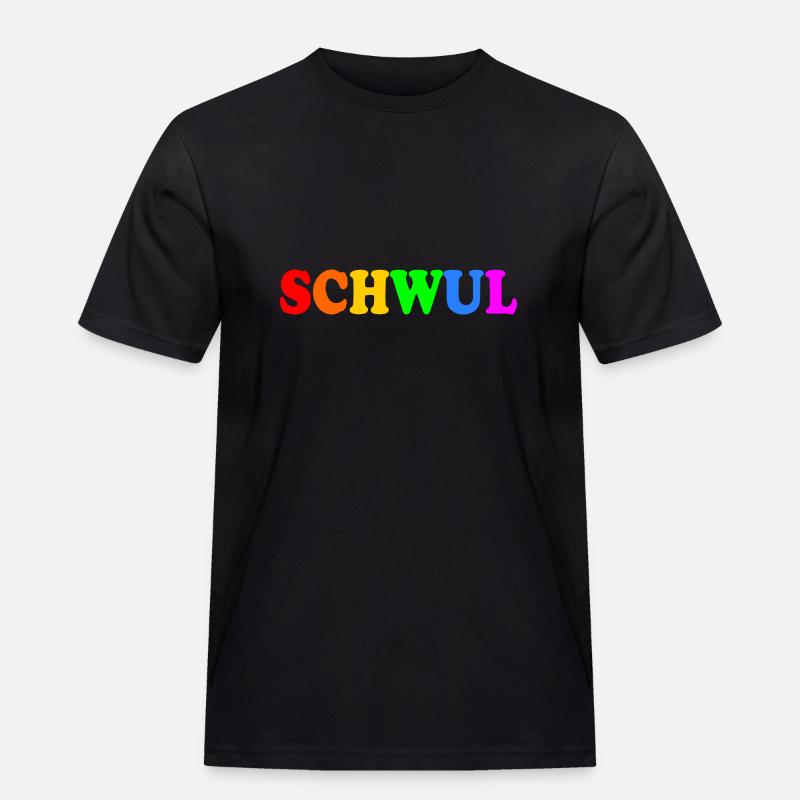 Schwul - Männer Workwear T-Shirt - Schwarz