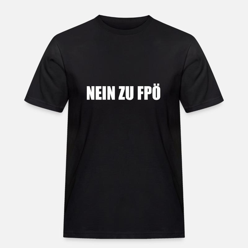 Nein zu fpö - Männer Workwear T-Shirt - Schwarz