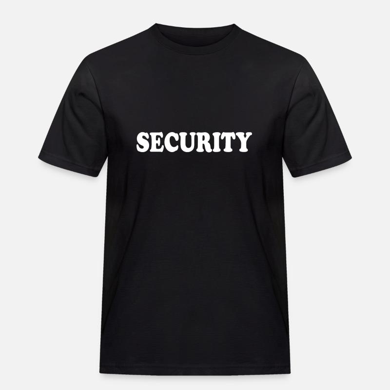 Security - Männer Workwear T-Shirt - Schwarz