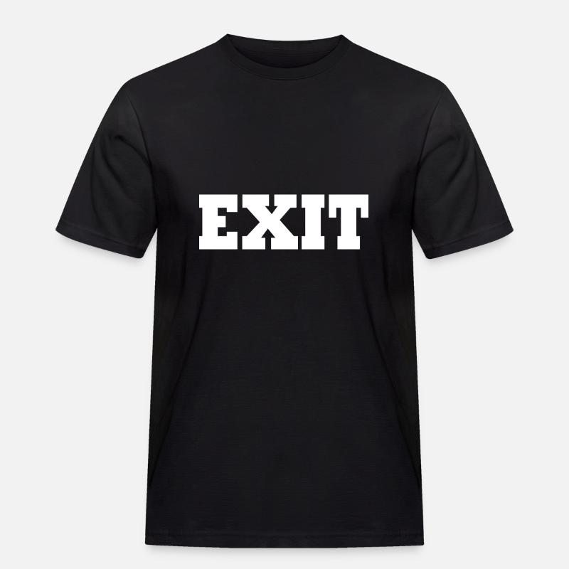Exit - Männer Workwear T-Shirt - Schwarz