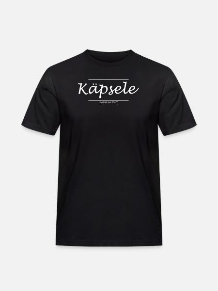 Käpsele - Männer Workwear T-Shirt - Schwarz