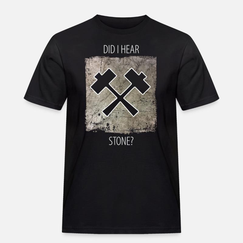 Steinmetz Steinbildhauer Spruch - Männer Workwear T-Shirt - Schwarz