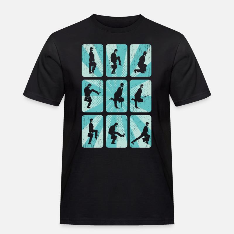 Grafik - Männer Workwear T-Shirt - Schwarz