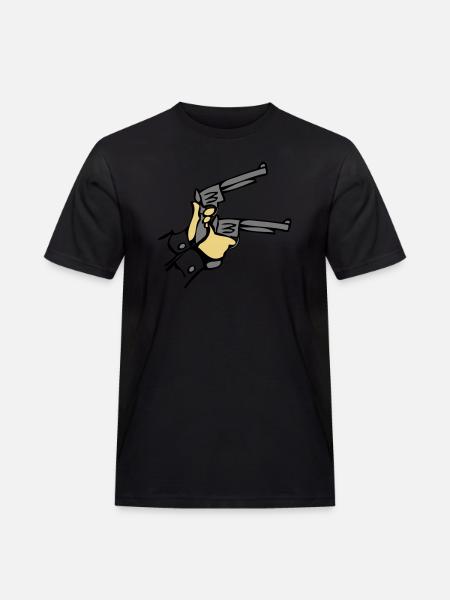 Weapons pistols hands dell - Men's Workwear T-Shirt - black