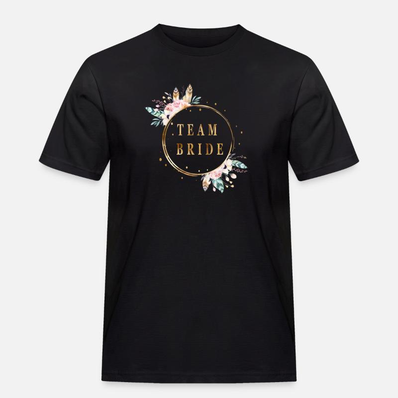 boho_team_bride - Männer Workwear T-Shirt - Schwarz