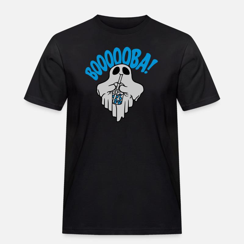 Booba Bubble Tea Geist - Männer Workwear T-Shirt - Schwarz