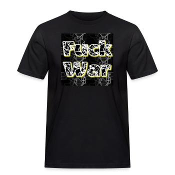 Fuck War - Contre la guerre - Illustration - T-shirt Workwear homme - noir - Devant - AI Model Male 178 light (178cm)