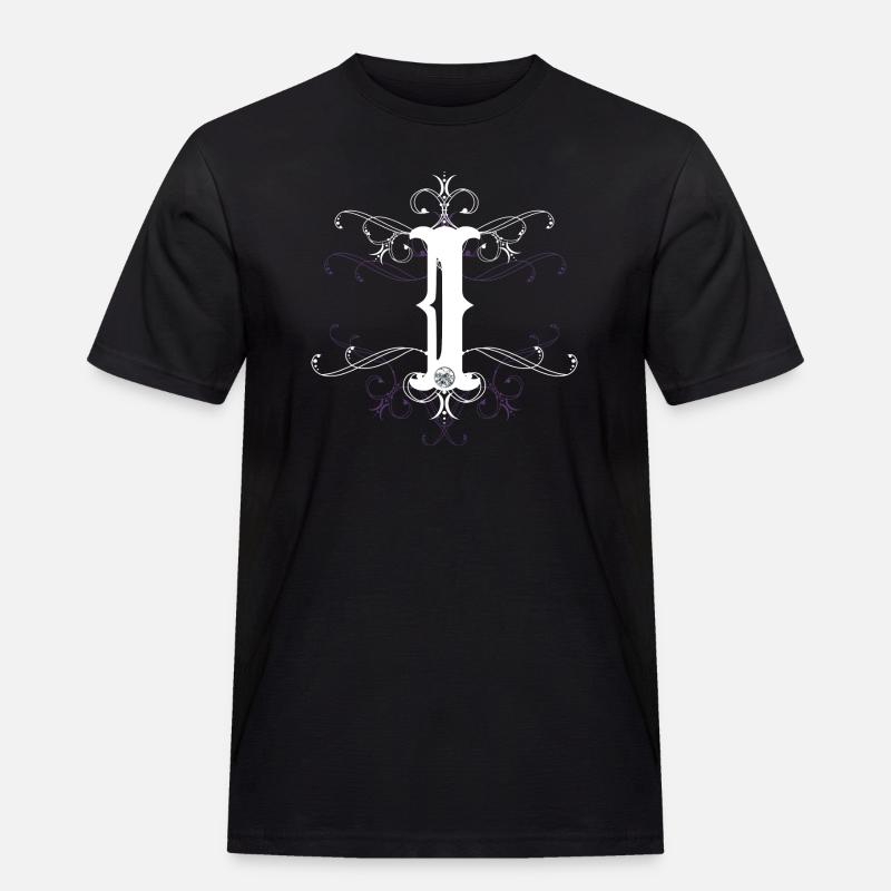 Buchstabe I Buchstabe-i - Männer Workwear T-Shirt - Schwarz