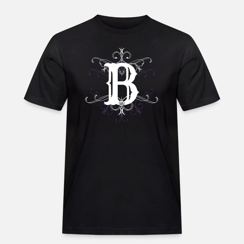 Buchstabe B Buchstabe-B - Männer Workwear T-Shirt - Schwarz