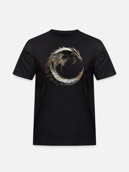 Letter "C" in dragon design. - Men's Workwear T-Shirt - black
