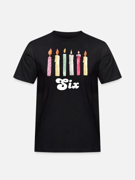 6th Anniversary Candle - Men's Workwear T-Shirt - black
