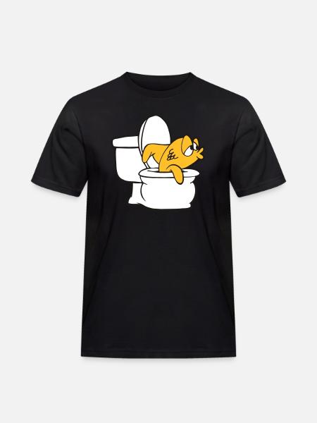 Fish - Männer Workwear T-Shirt - Schwarz