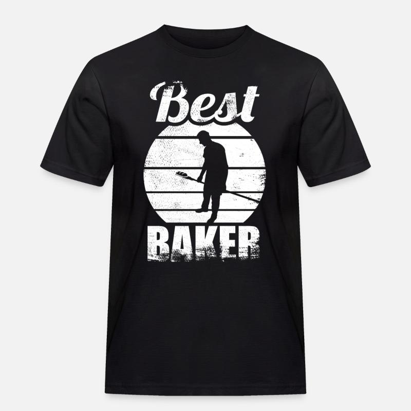 Bester Bäcker - Männer Workwear T-Shirt - Schwarz