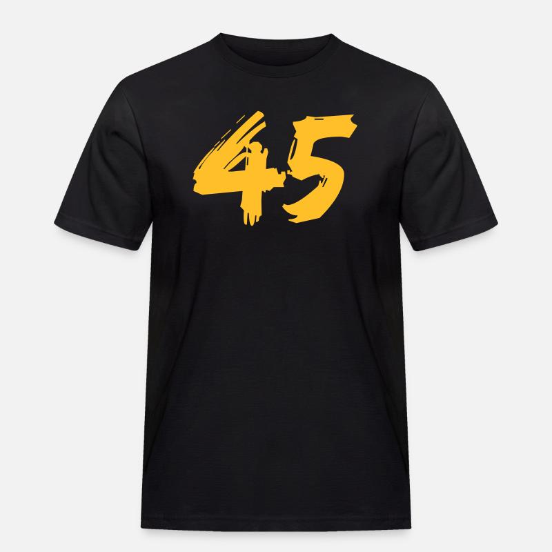 Brushed 45 - Männer Workwear T-Shirt - Schwarz