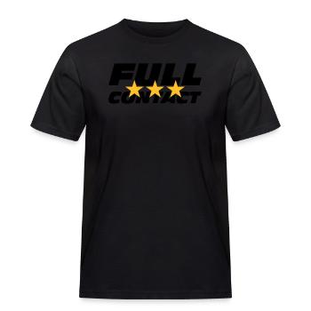 Full Contact - Men's Workwear T-Shirt - black - Front - AI Model Male 178 light (178cm)