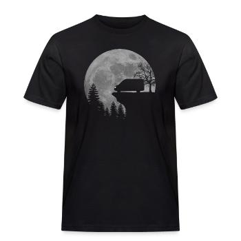 Camper Van, Kastenwagen, Wohnmobil, Mond - Männer Workwear T-Shirt - Schwarz - Vorne - AI Model Male 178 light (178cm)