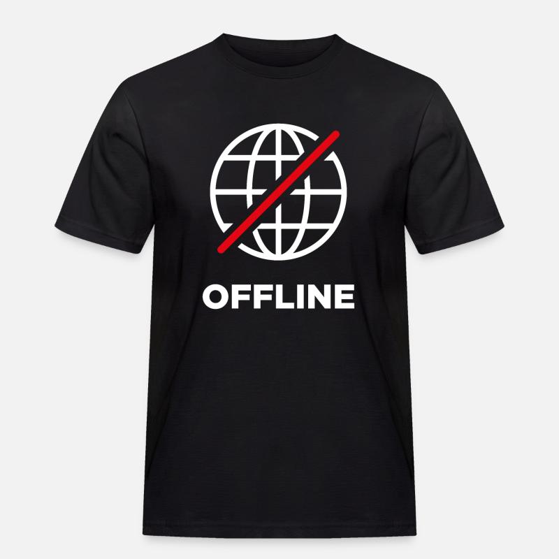 Offline - Männer Workwear T-Shirt - Schwarz