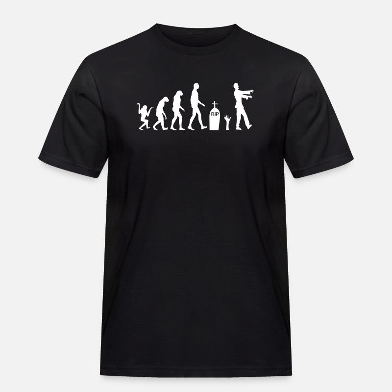 Zombie Evolution 2 - Männer Workwear T-Shirt - Schwarz