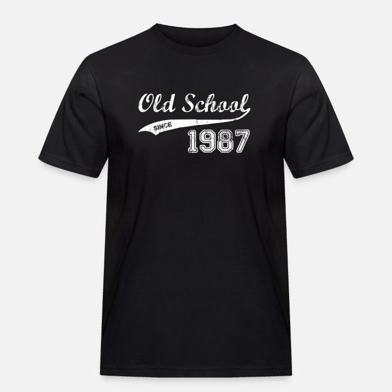 1987 - Männer Workwear T-Shirt - Schwarz