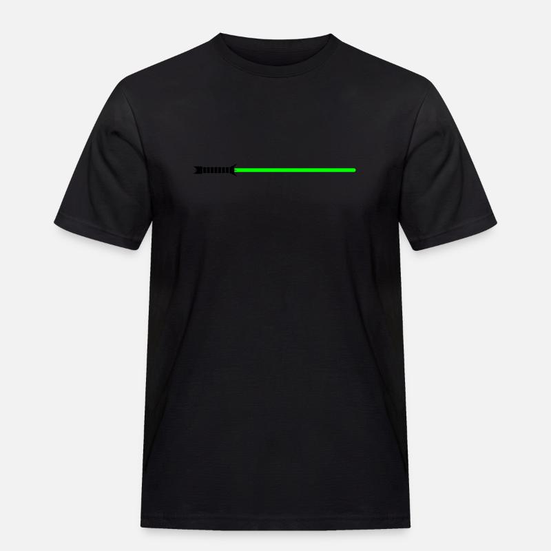 Lichtschwert - Männer Workwear T-Shirt - Schwarz