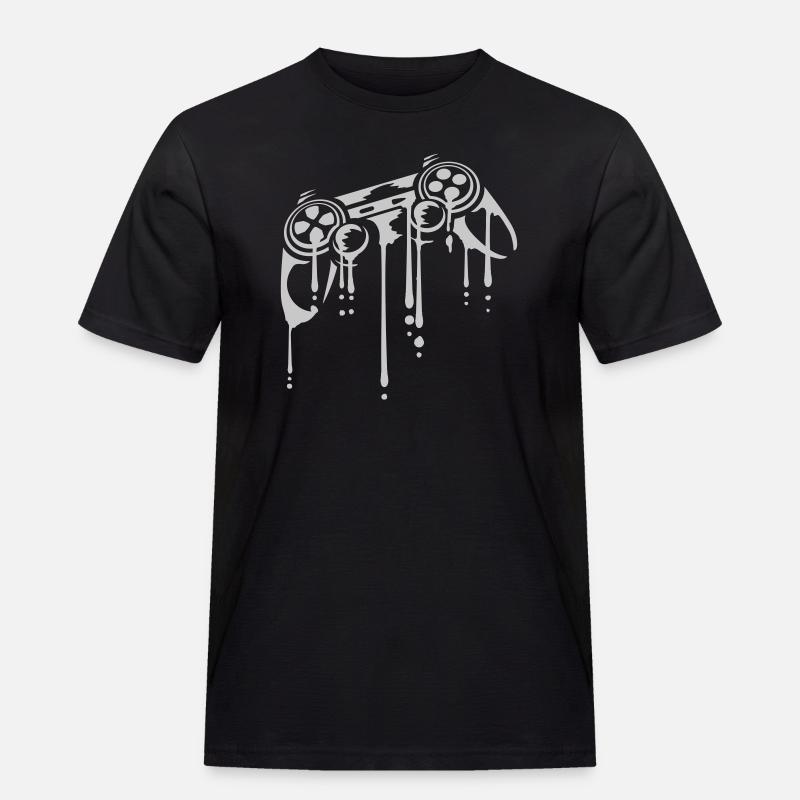 Drops Controller Retro Graffiti - Men's Workwear T-Shirt - black